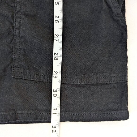 Frank & Eileen | Cotton & Flax Linen “Ireland” Black Long Sleeve Romper | Medium - Picture 13 of 13